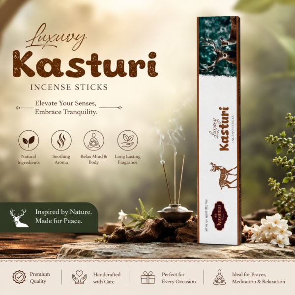 Kusumai Luxury Kasturi Incense Sticks – Divine Fragrance for Everyday Peace