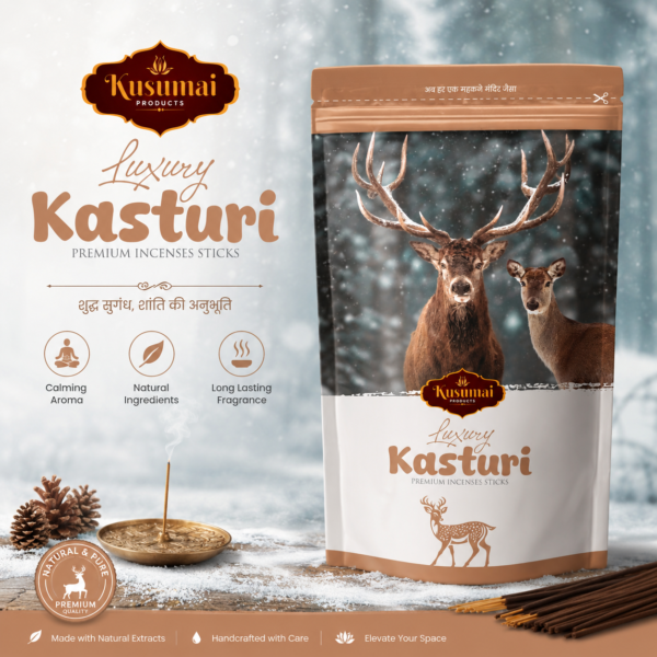 Kusumai Luxury Kasturi Premium Incense Sticks – 120g